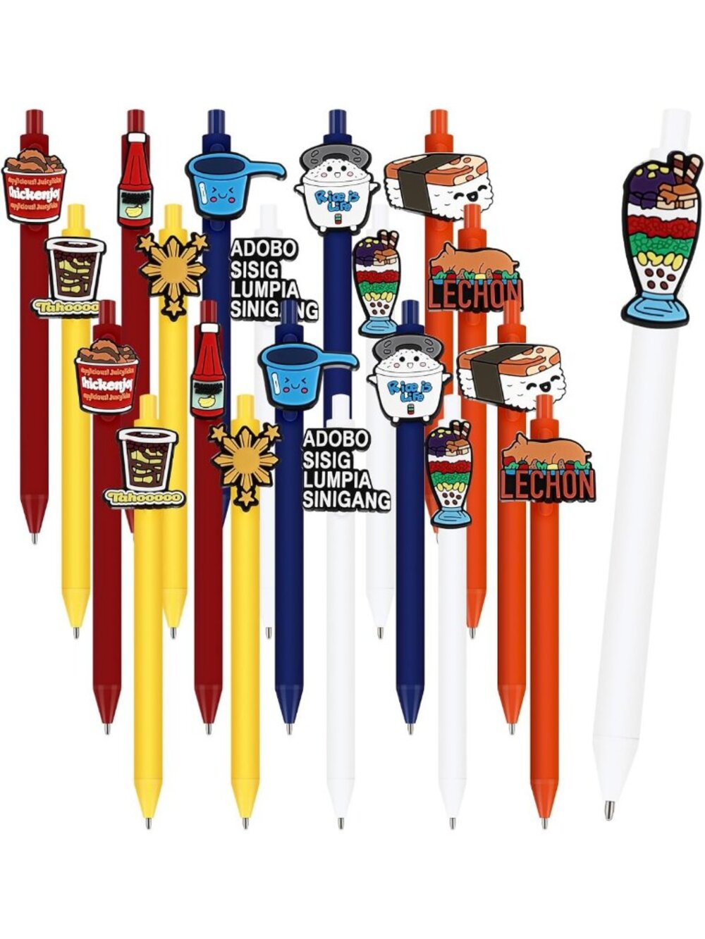 30 Pcs Filipino Gifts | Creative Retractable Ballpoint Pens | Fun Black Ink Pens